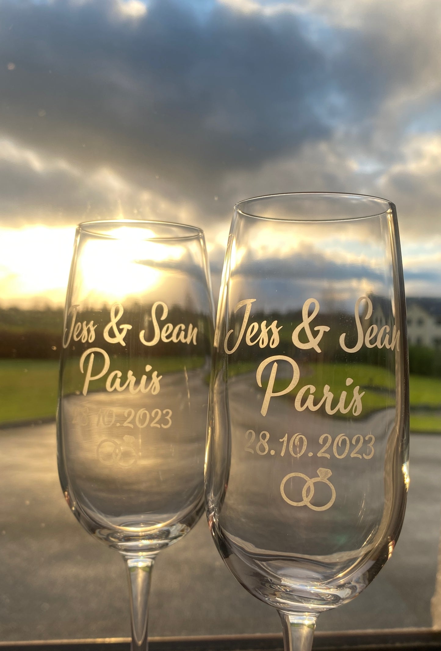 Engagement Champagne Flutes - Personalised