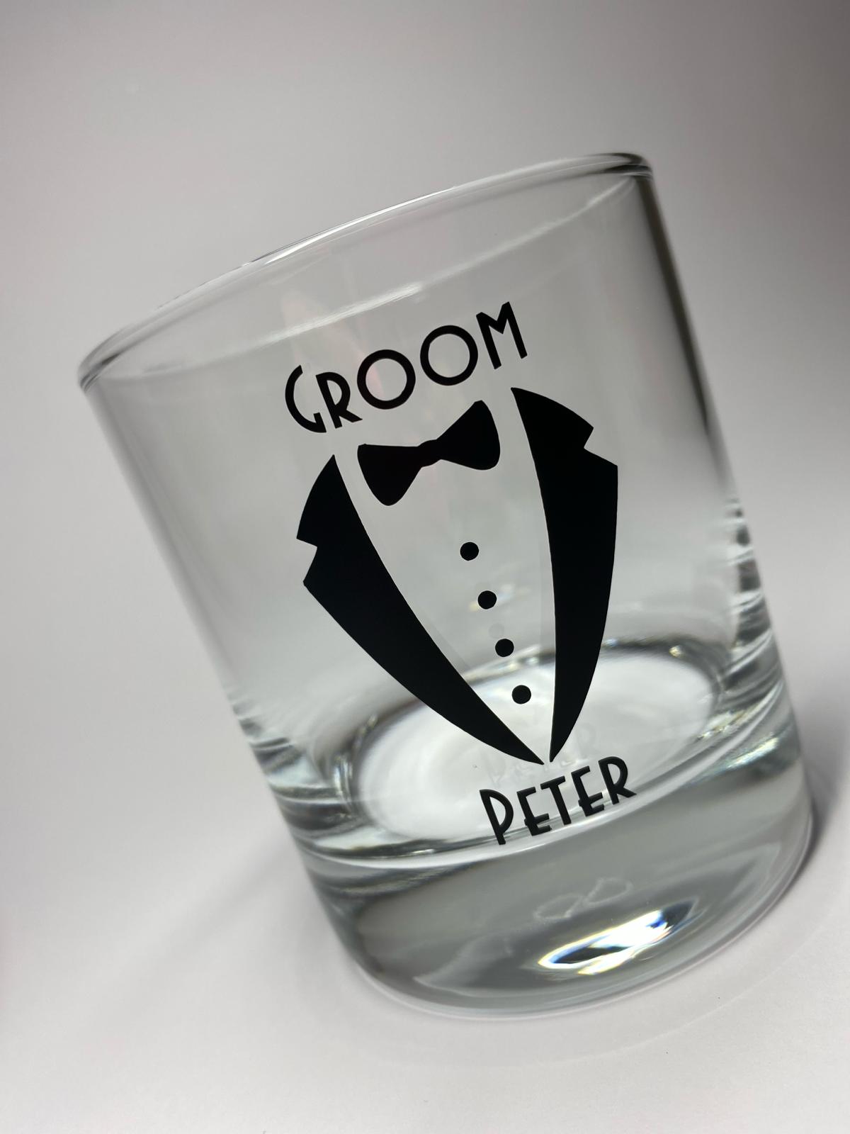 Whiskey Glass - Personalised Groom