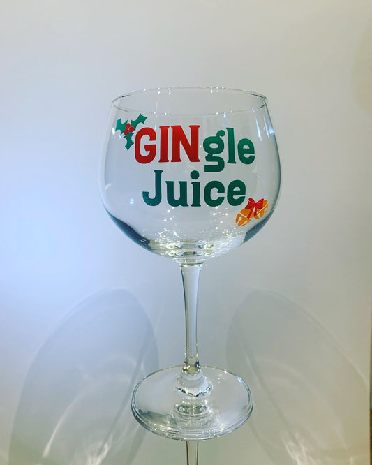 Novelty Gin Glass - GINgle Juice