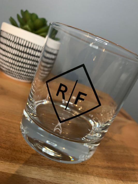 Whiskey Glass - Initials