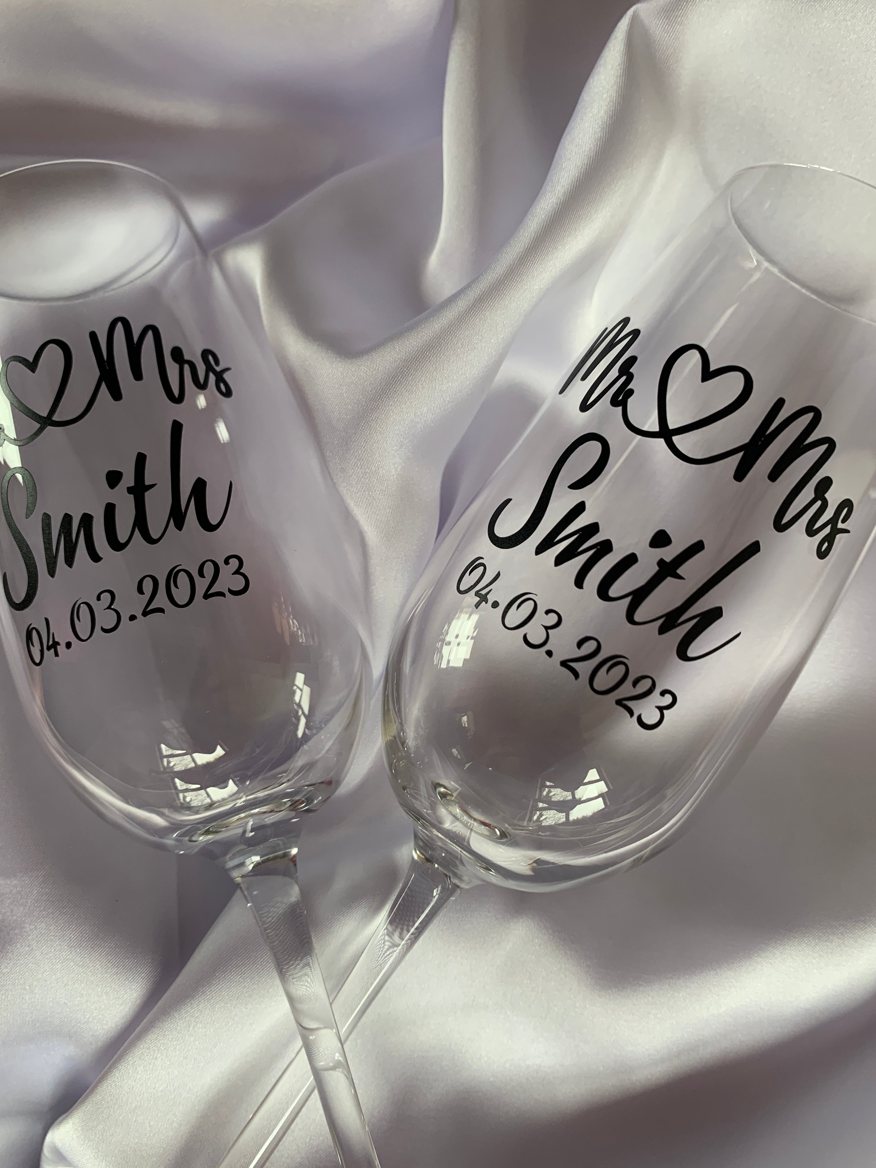 Mr and sales mrs etched glasses