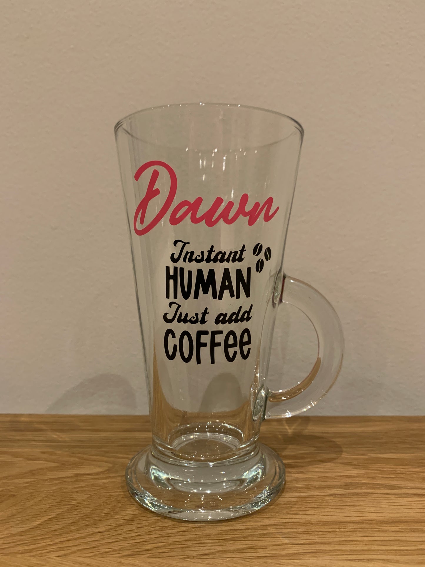 Personalised Coffee Glass