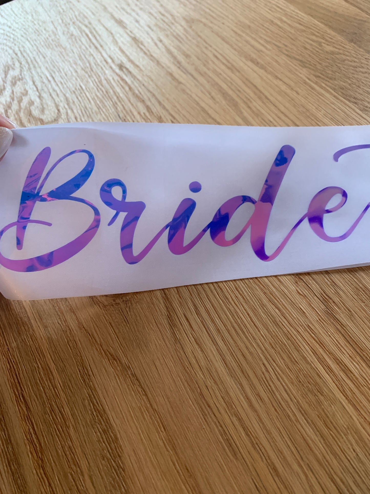 Bride to Be Sash - White