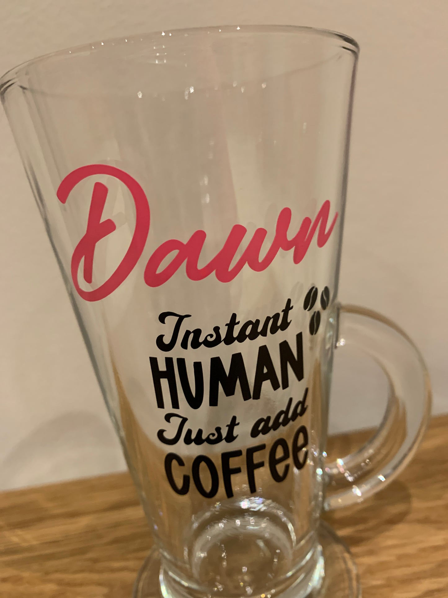 Personalised Coffee Glass