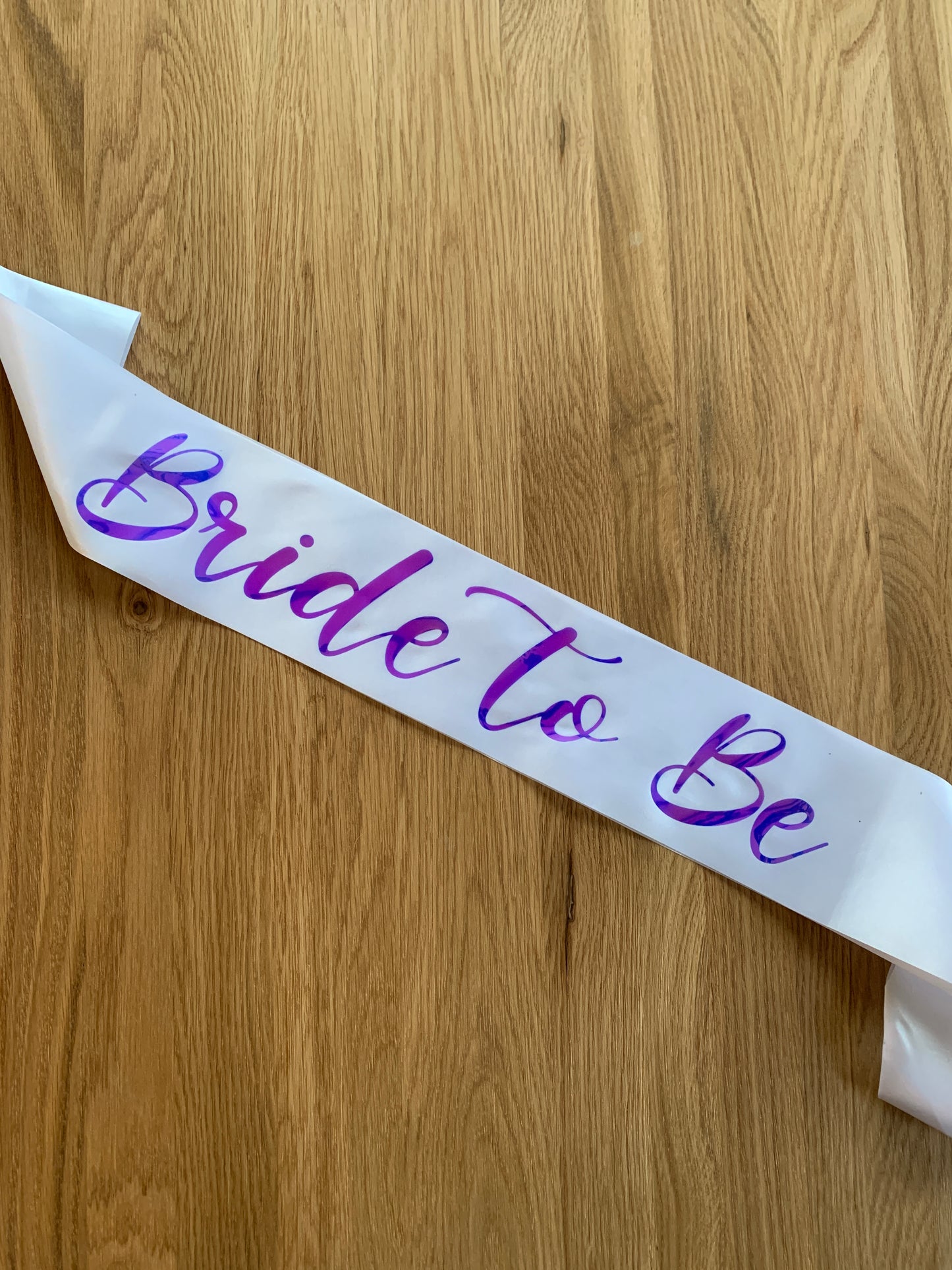 Bride to Be Sash - White